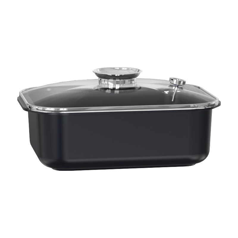 Cast aluminum non-stick rectangular roaster