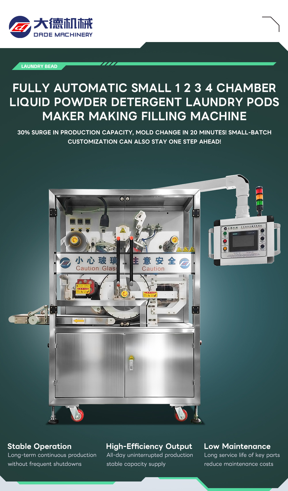 Full automatic laundry pods packing amchine