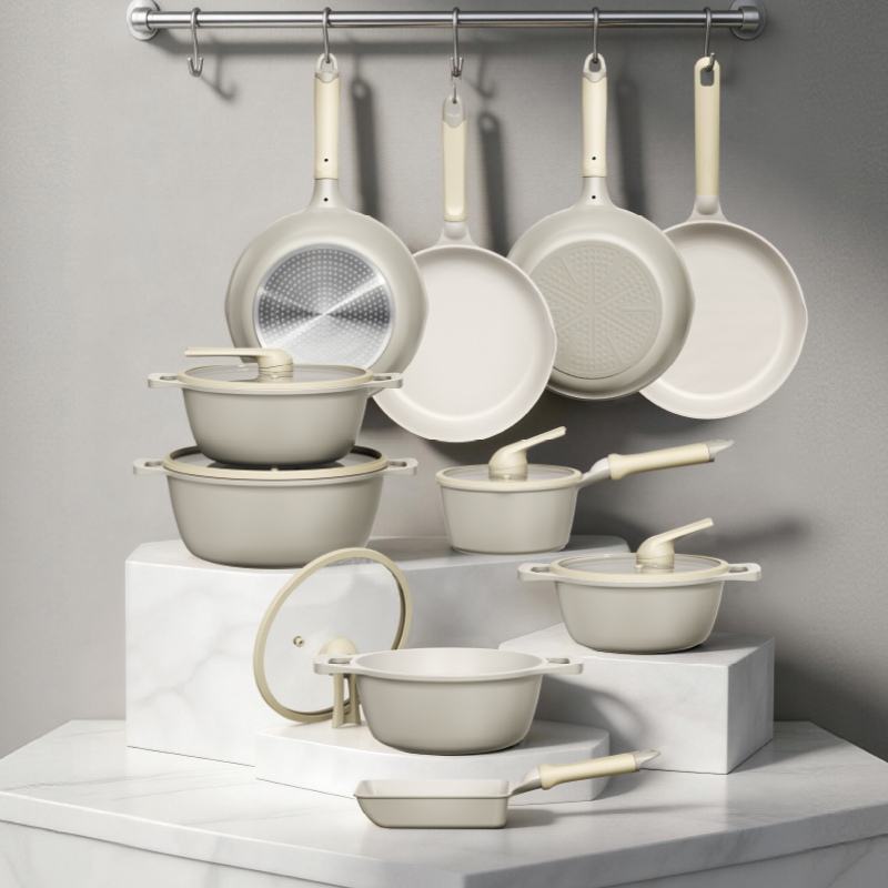 diecast aluminium non-stick cooking pot set