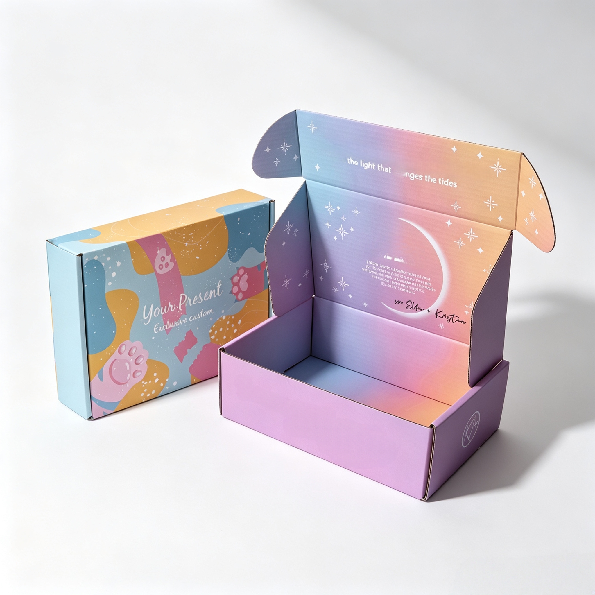 Supplier Custom Printed Color Sturdy Corrugated Mailer Paper Gift Box