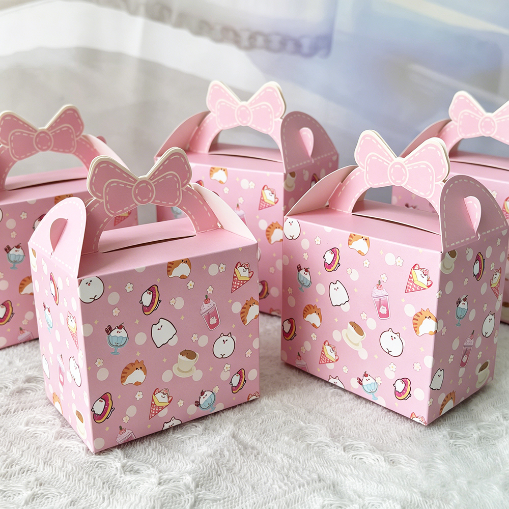 Collapsible Takeout Mini Cake Box Small Gift Packaging Box for Birthday Party Decoration