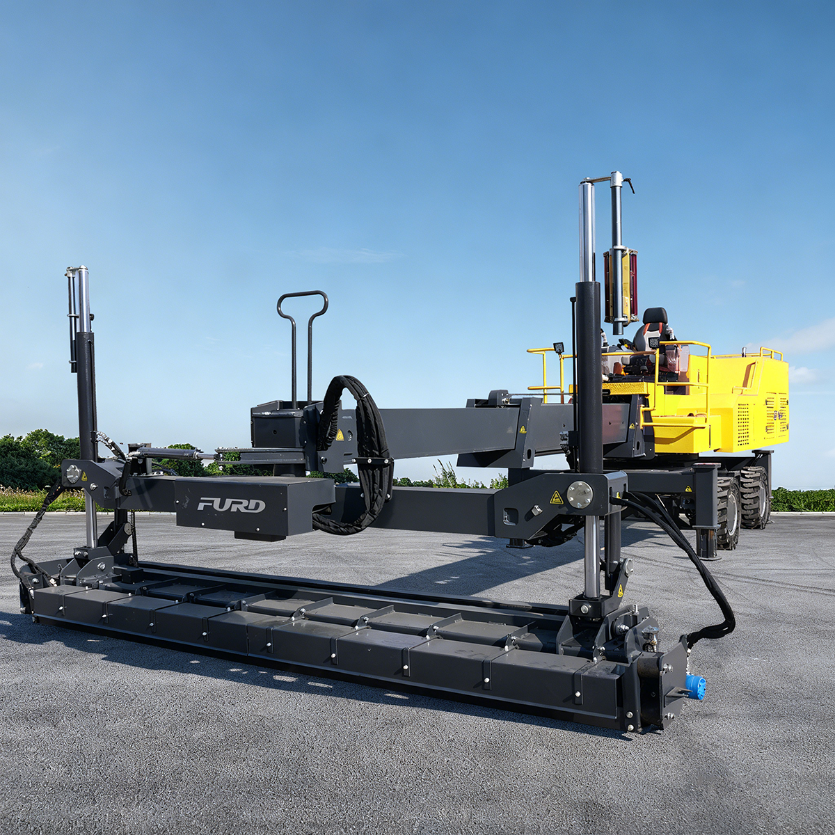 6m Length Boom Laser Screed Machine