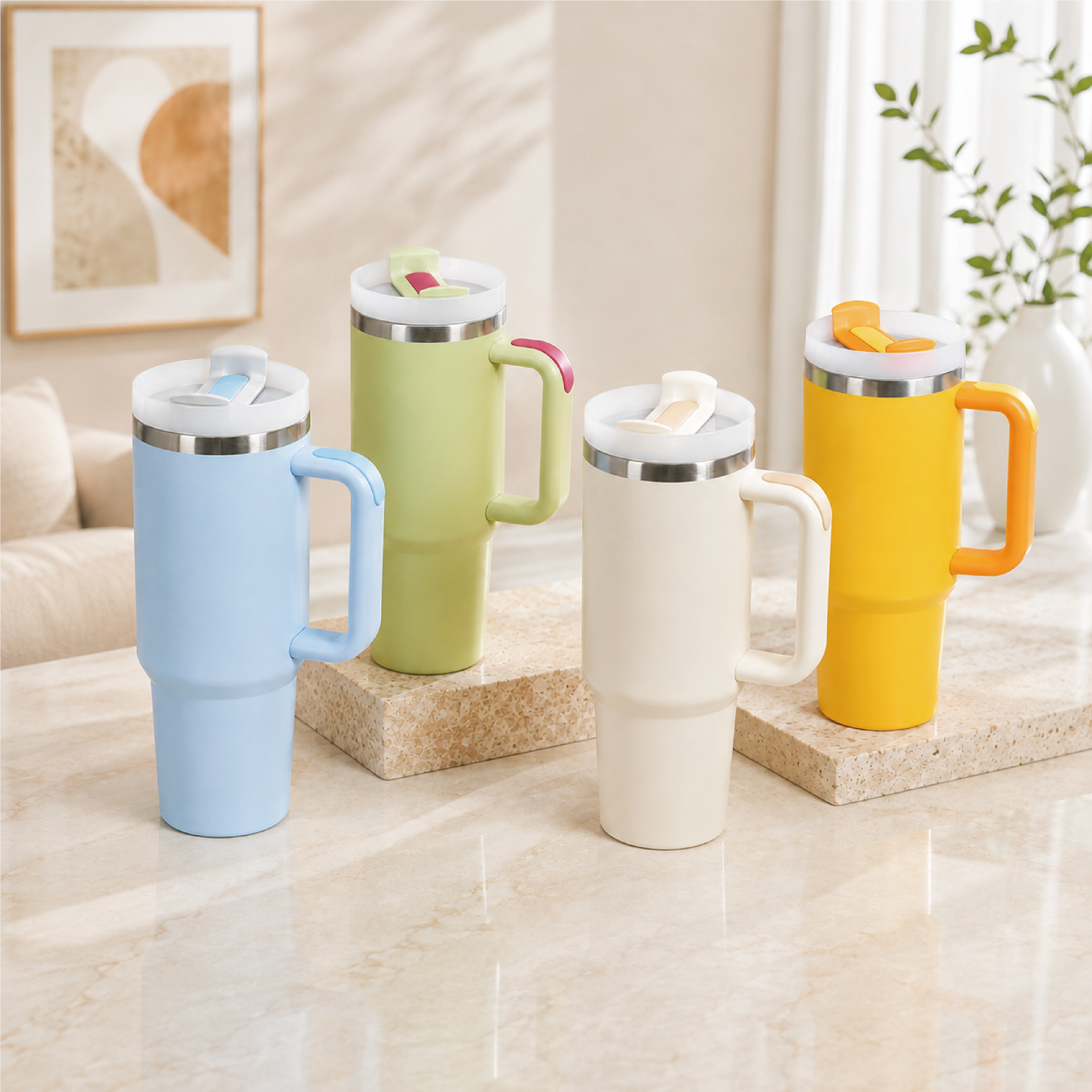 Customized 30oz/40oz double-wall insulated 18/8 stainless steel clown with 12-24 hour insulation