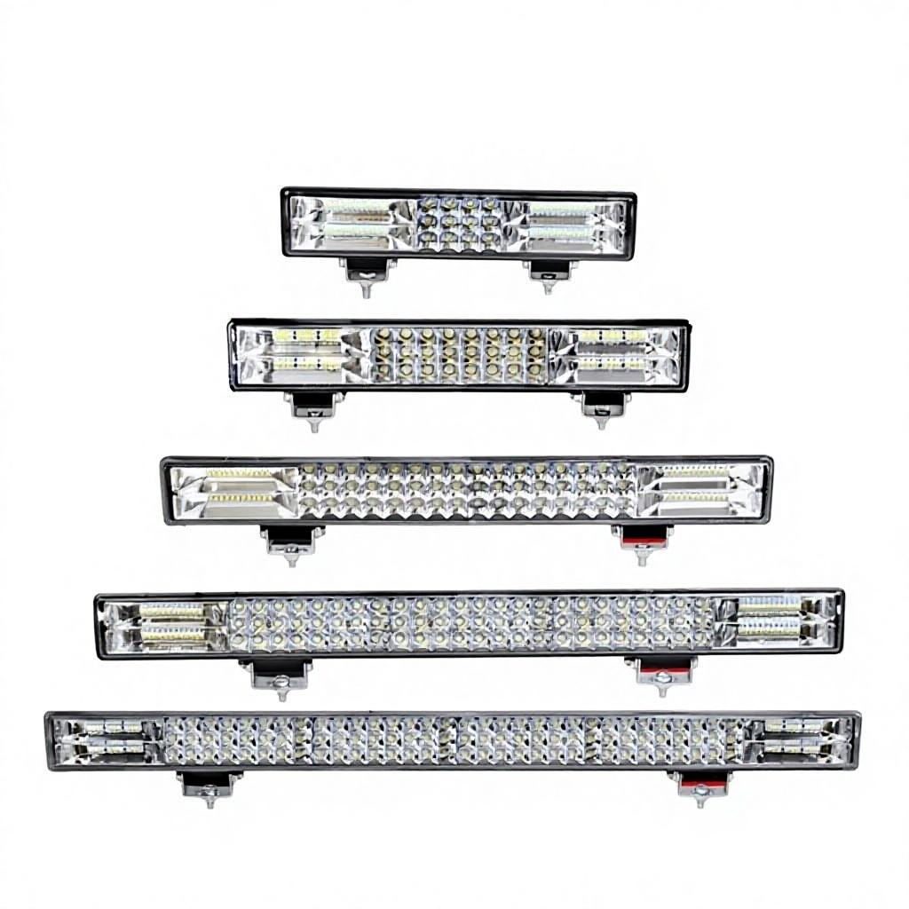 Waterproof LED Spotlights Strip Lights Can Be Used Tractor Harvester Truck Modification Lights Three Rows Lamp Beads Ultra-High