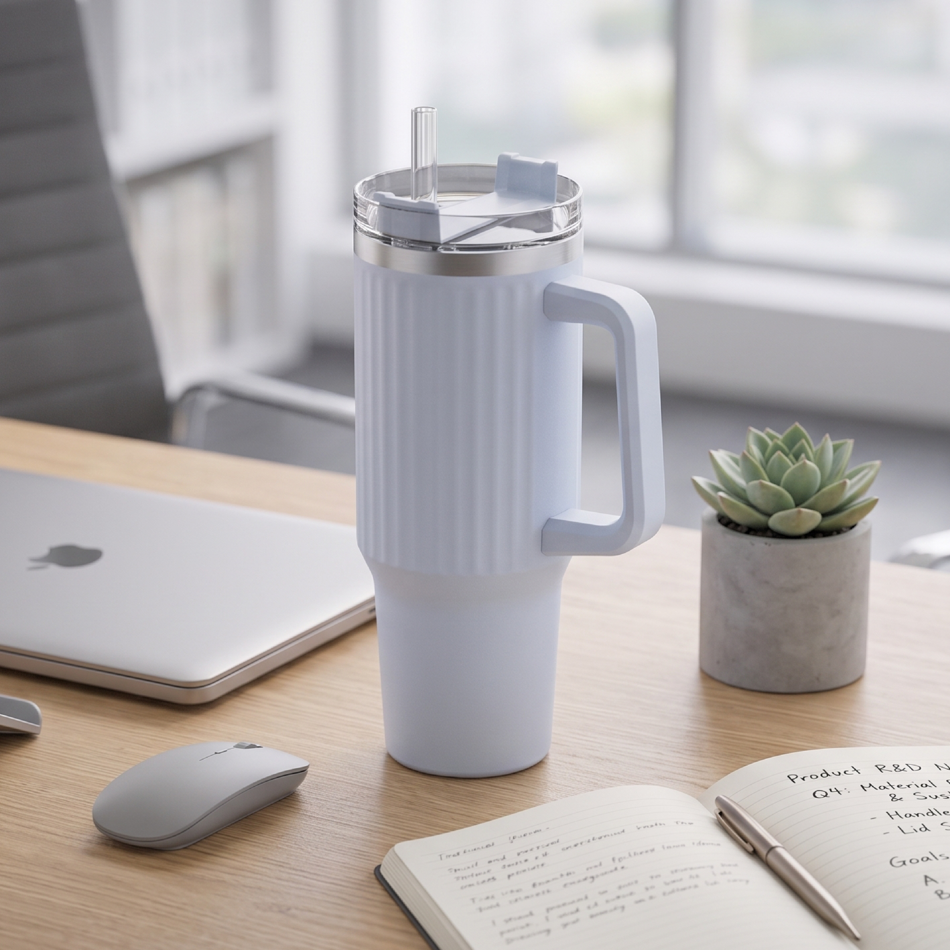 New striped 40oz insulated tumbler with straw and 304 stainless steel and portable handle