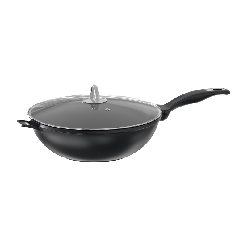 Die cast aluminum wok