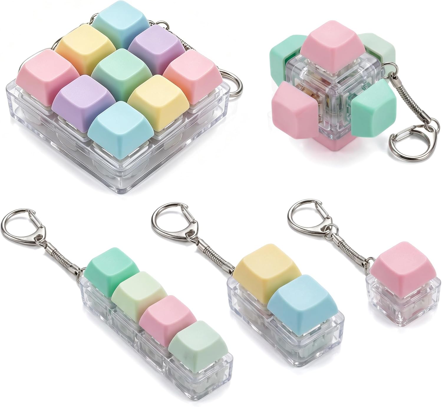 Custom Logo Clicker Keycap Keychains
