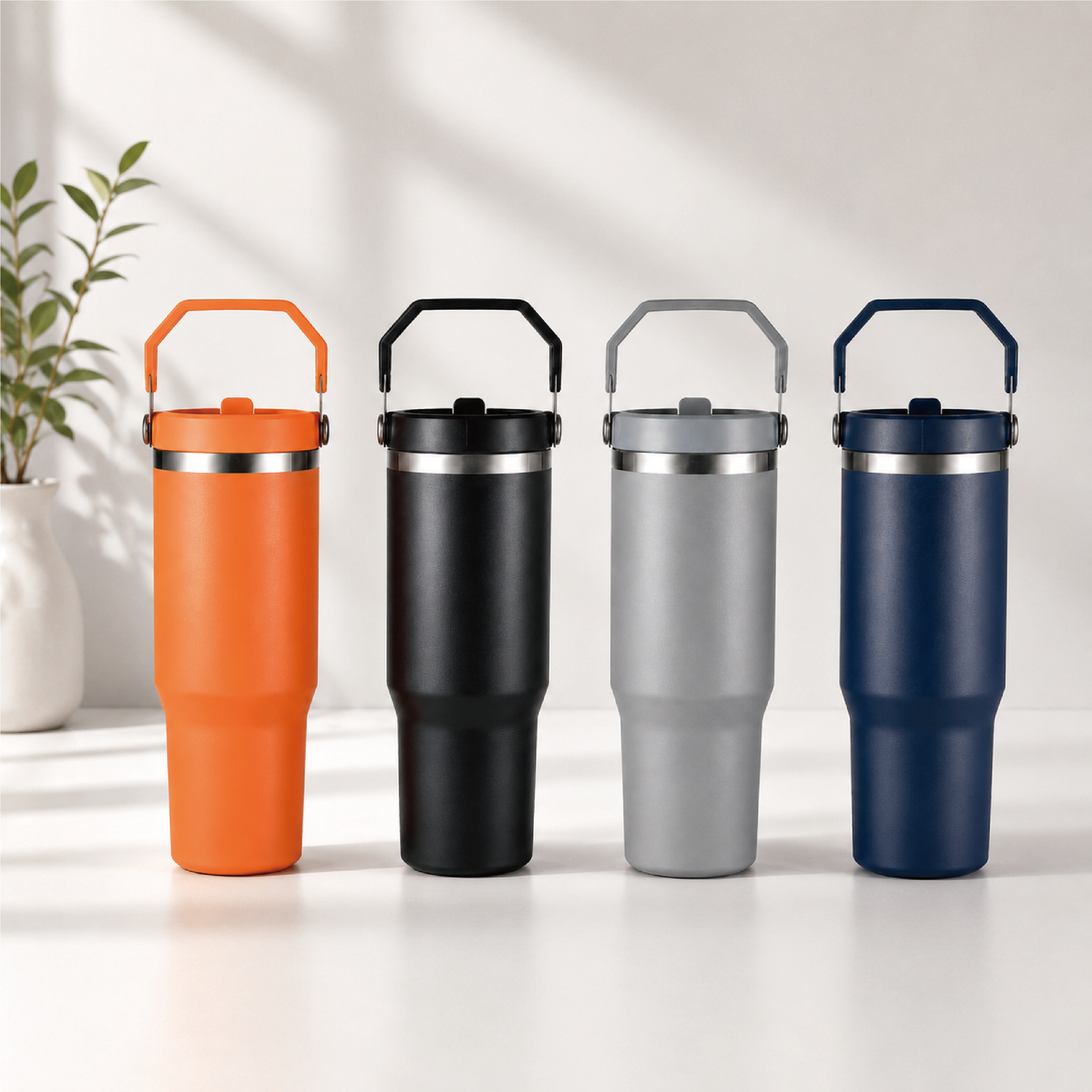 Handheld Car Cup and 304 Stainless Steel Insulated Thermos for Cold & Hot and Portable Outdoor