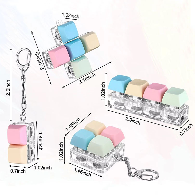 Wholesale Custom Keyboard Keycap Keychain Stress-Relief Toy