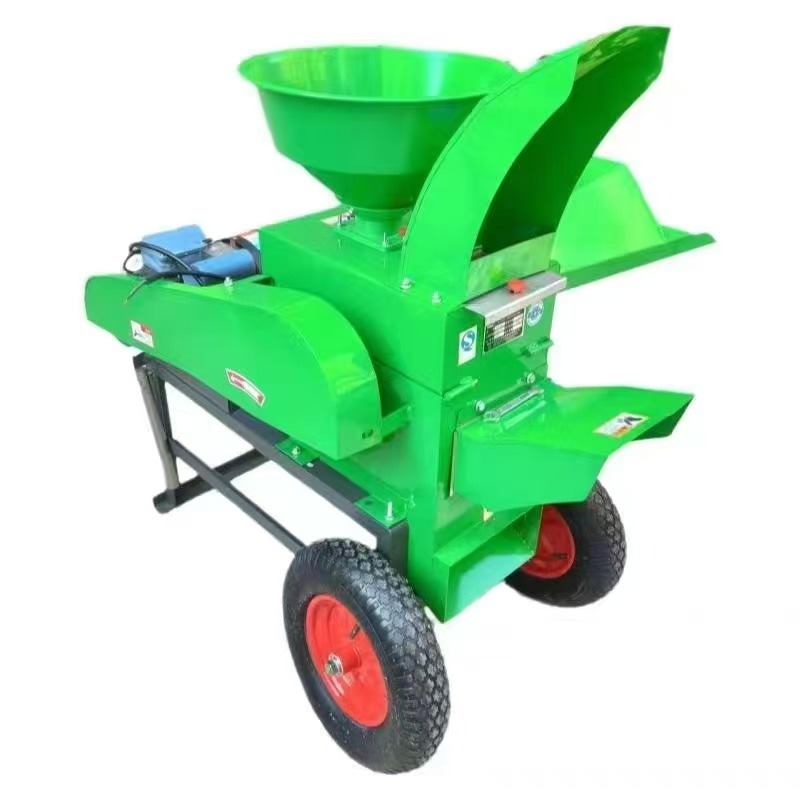 Support customized multifunctional straw cutting machine, grass silage two in one grass cutting machine with bigger moving wheel, grain crushing grass cutting machine, feed chopper