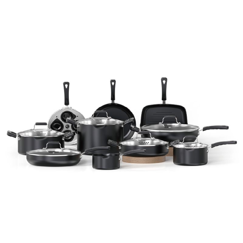 Pressed Aluminum Non‑Stick Cookware Set