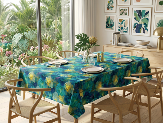PVC Table Cloth With Polyester Backing