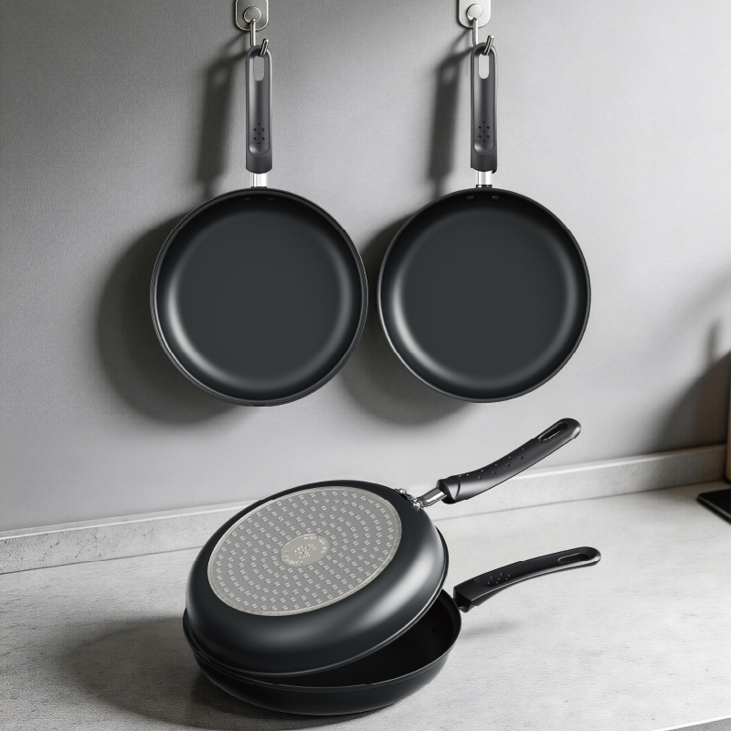 Forged aluminum Non-stick Double Pan