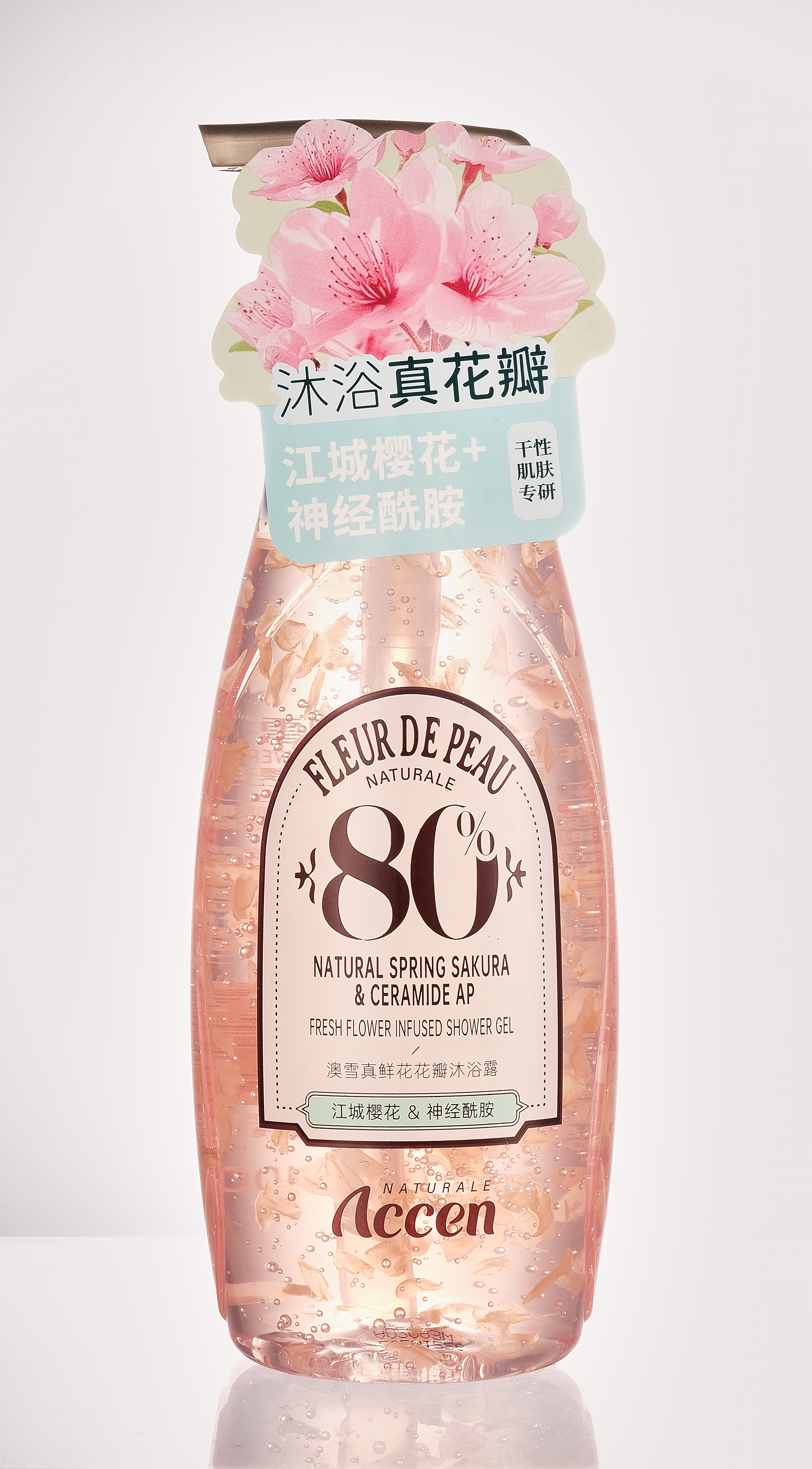 Accen Fresh Flower Infused Shower Gel(Natural Spring Sakura& Ceramide AP)