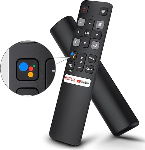 RC802V Voice Remote Control Replacement, Bluetooth Google Voice Search TV Remote for TCL Android Smart TV Hot Keys No Setup Required source factory support wholesale & customization