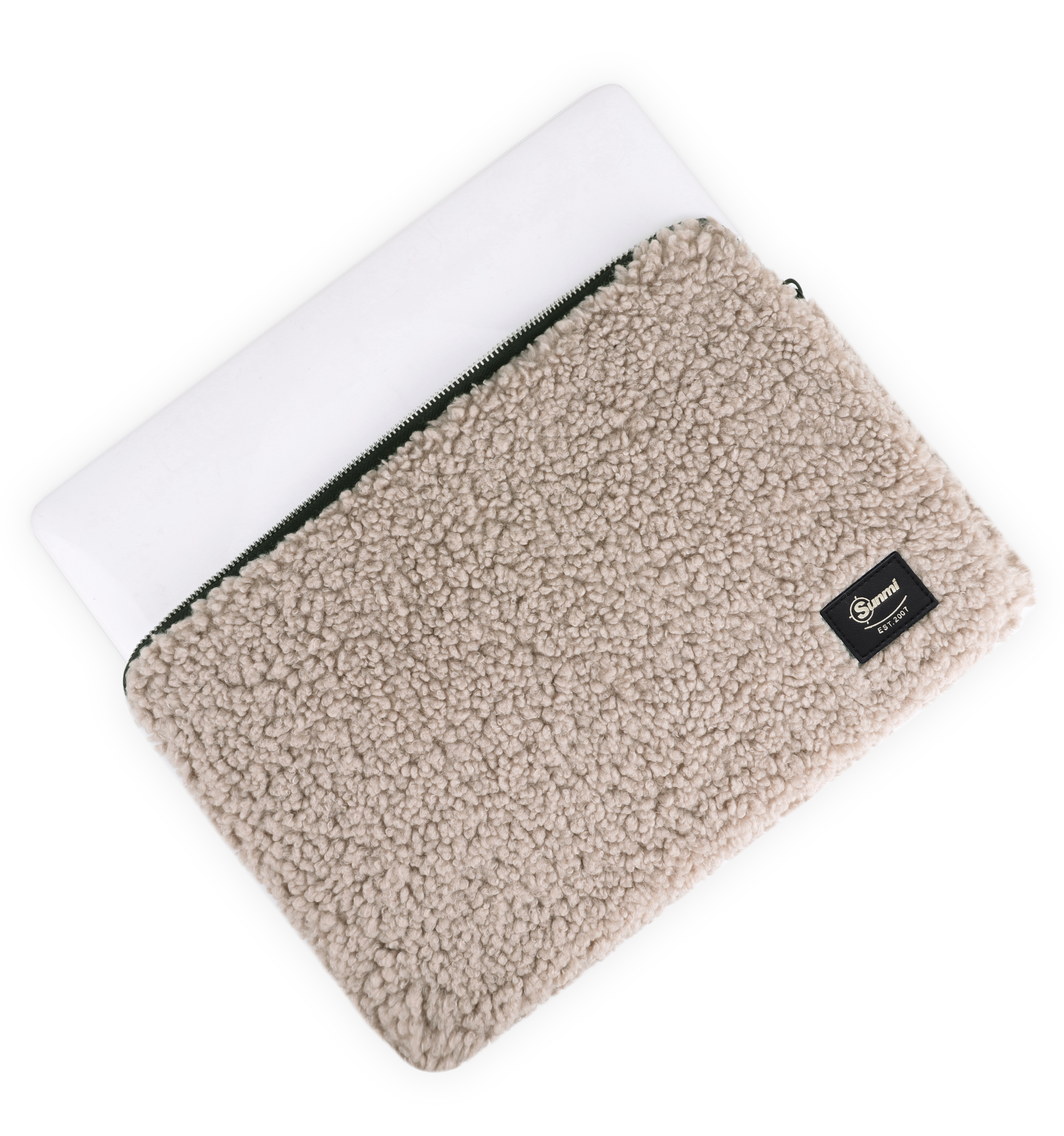 SN69844I Cream Fleece Laptop Sleeve Storage Bag