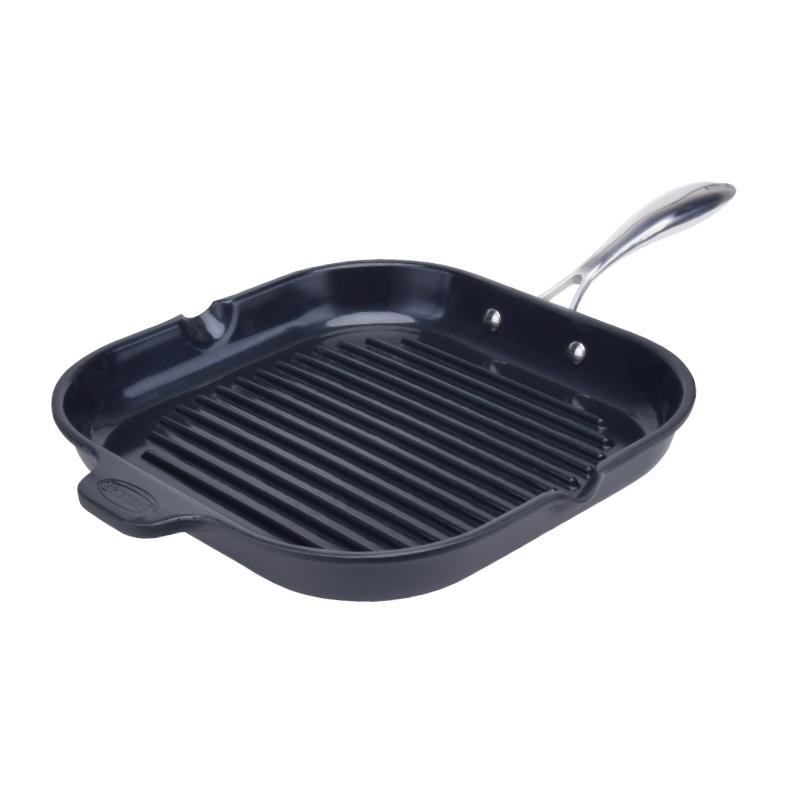Die cast aluminum grill pan
