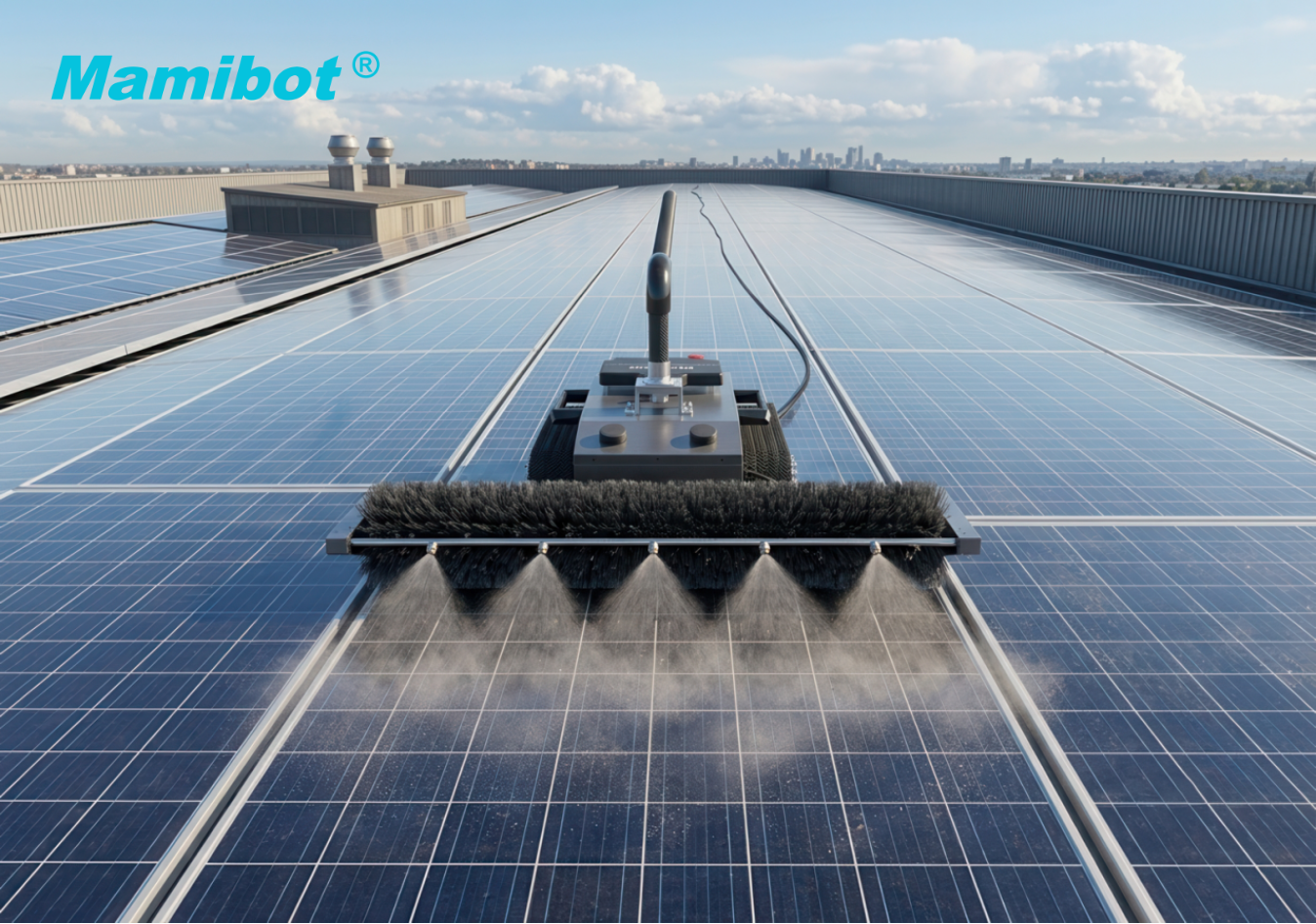 Semi-automatic Solar Panel Cleaning Robot