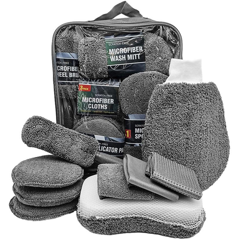 9 Pcs Microfiber Car Detailing Wash Kit