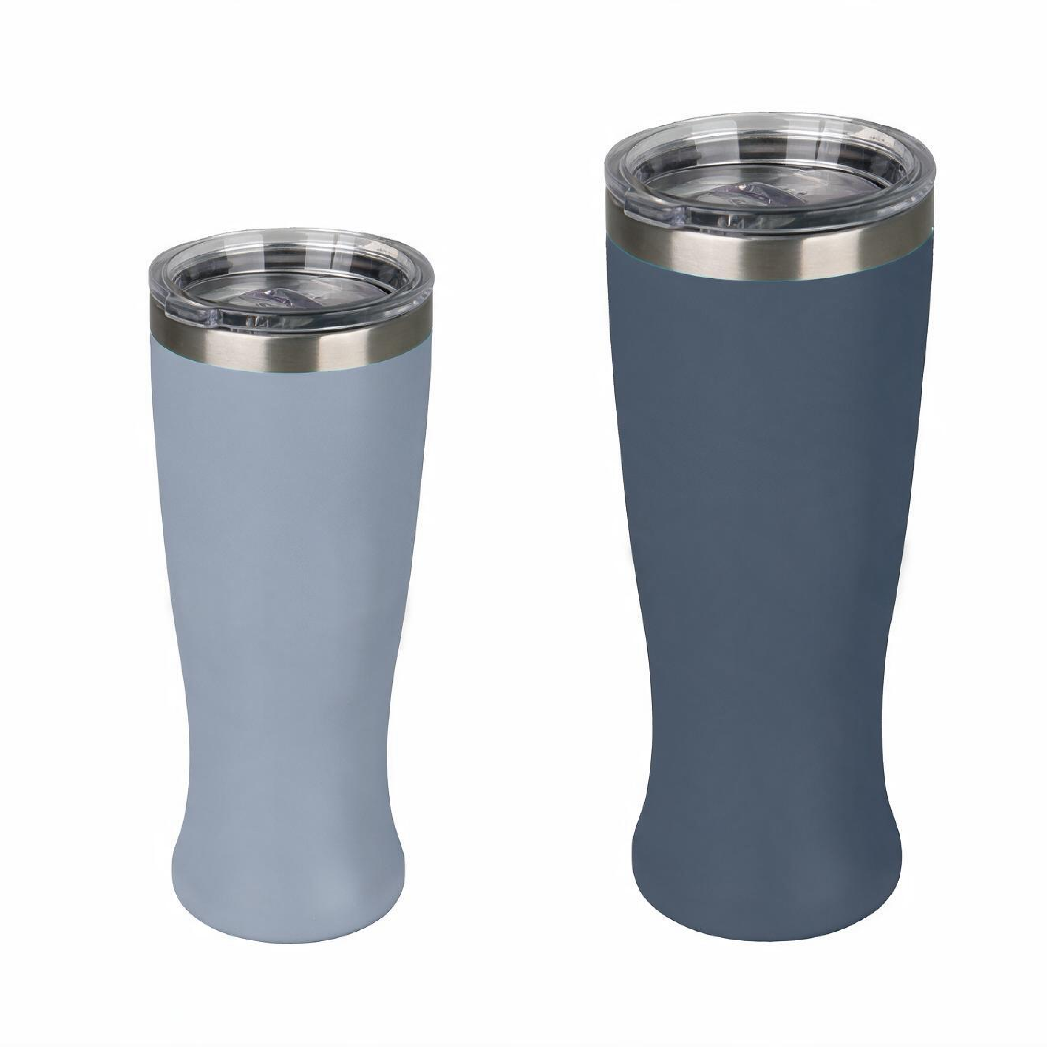 304 double-layer stainless steel large capacity insulated waist-shaped cup with lid for outdoor