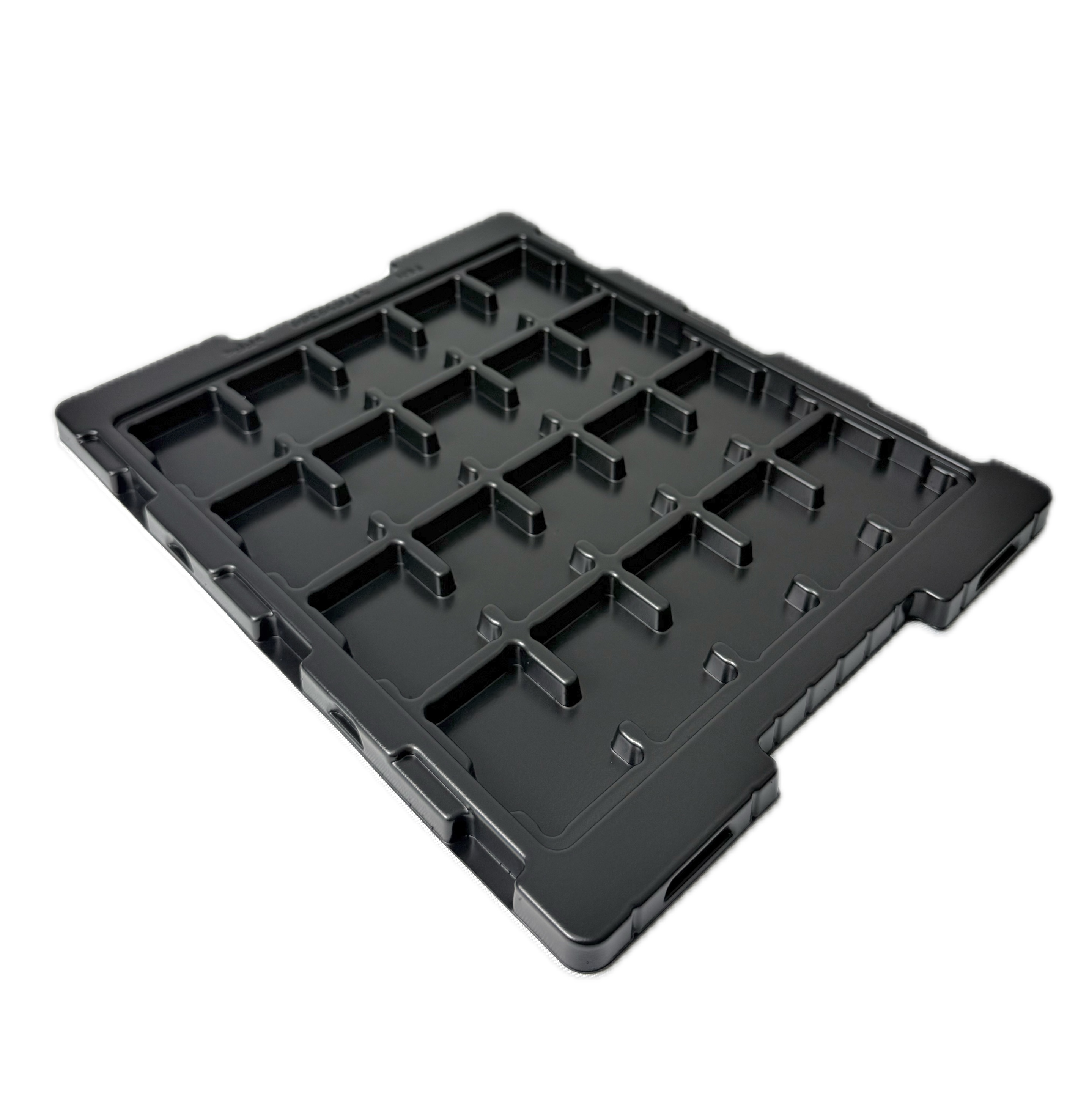 Black conductive plastic storage box