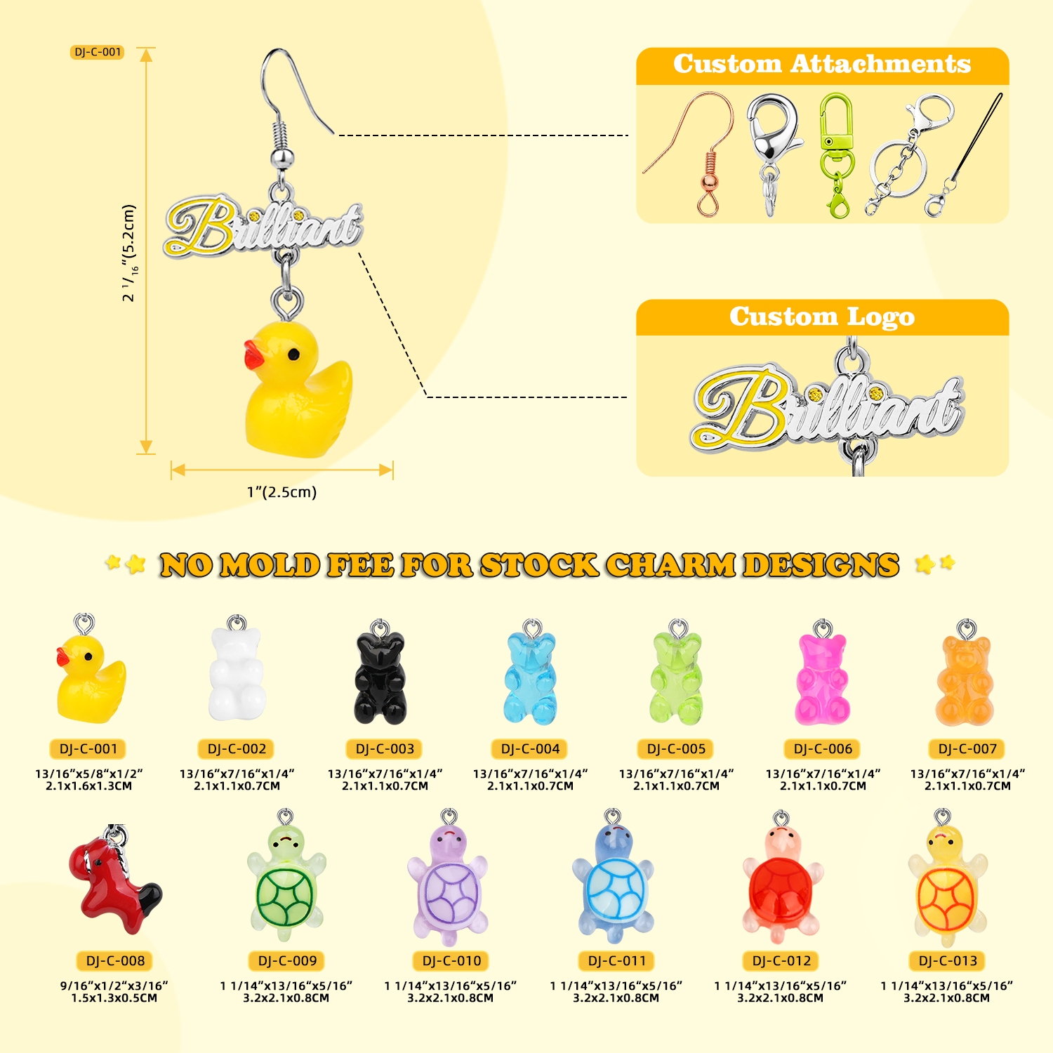 Hottest Custom Logo Pendant Charms for Bags, Keychains, and Jewelry