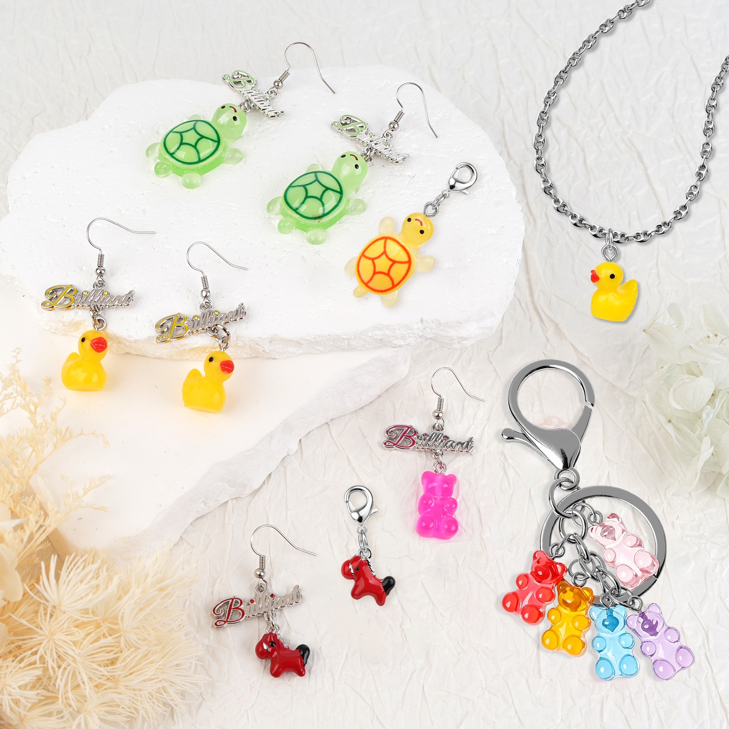Wholesale Custom Resin Charm Cartoon Animal Resin Charms for DIY