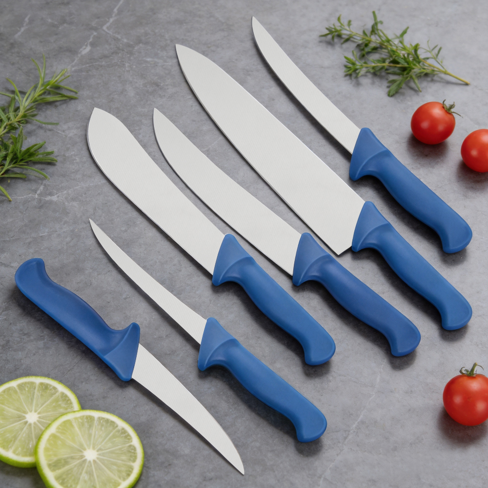 Hip-home OEM 10/8/6/5.5" Butcher Knife Plastic Handle Slaughter Knife Stainless Steel Kitchen Boning Chef Knife