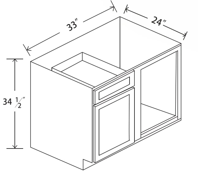 Blind Base Corner Cabinet: Assembled Kitchen Cabinets