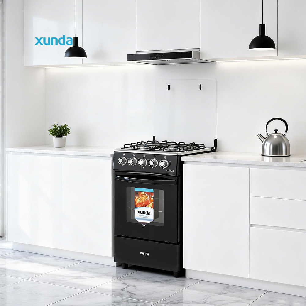 Xunda Cuisiniere a Gaz Avec Four a Pizza Gaz Multi-function Combi Oven 4 burner Gas Stove with Oven 50*50 Kitchen Gas Range Oven