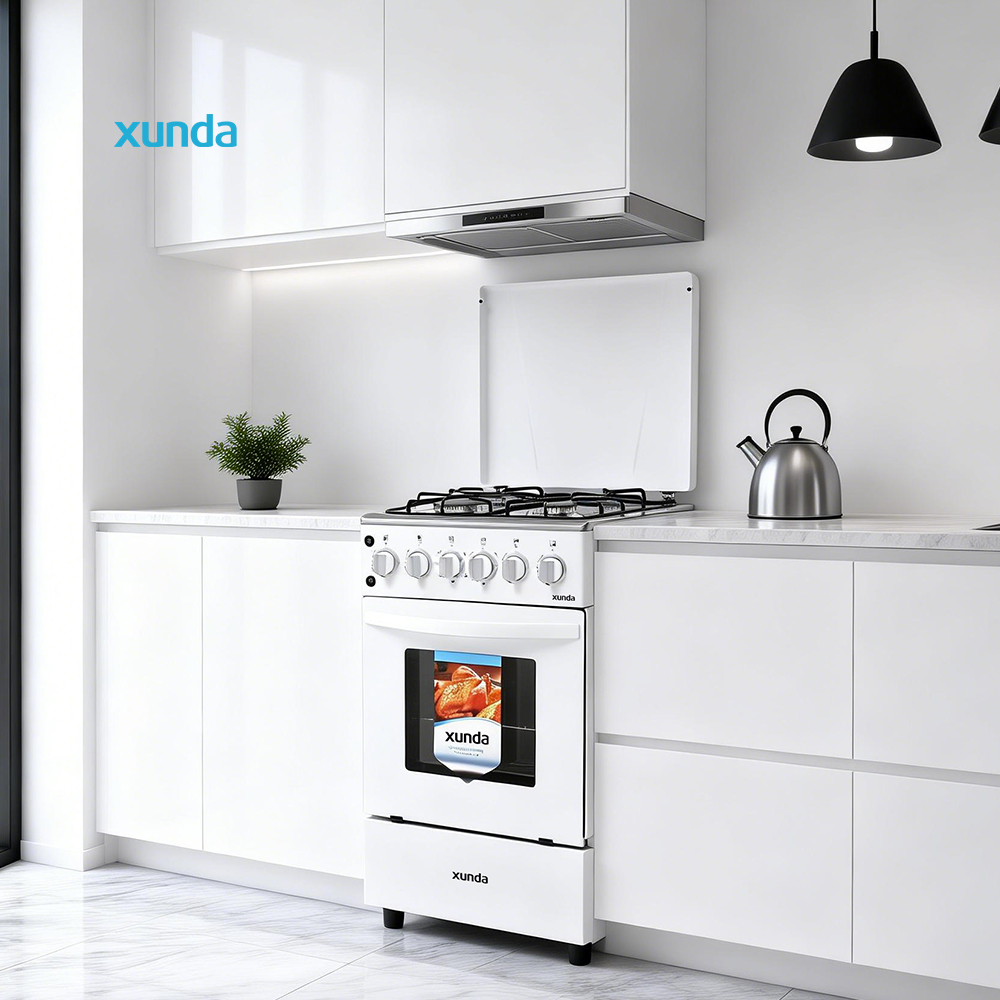 Xunda SKD CKD Home Kitchen CE Certification 4 Burner Gas Cooker Stove Standing Built in Oven Gas Stove with Oven for Baking