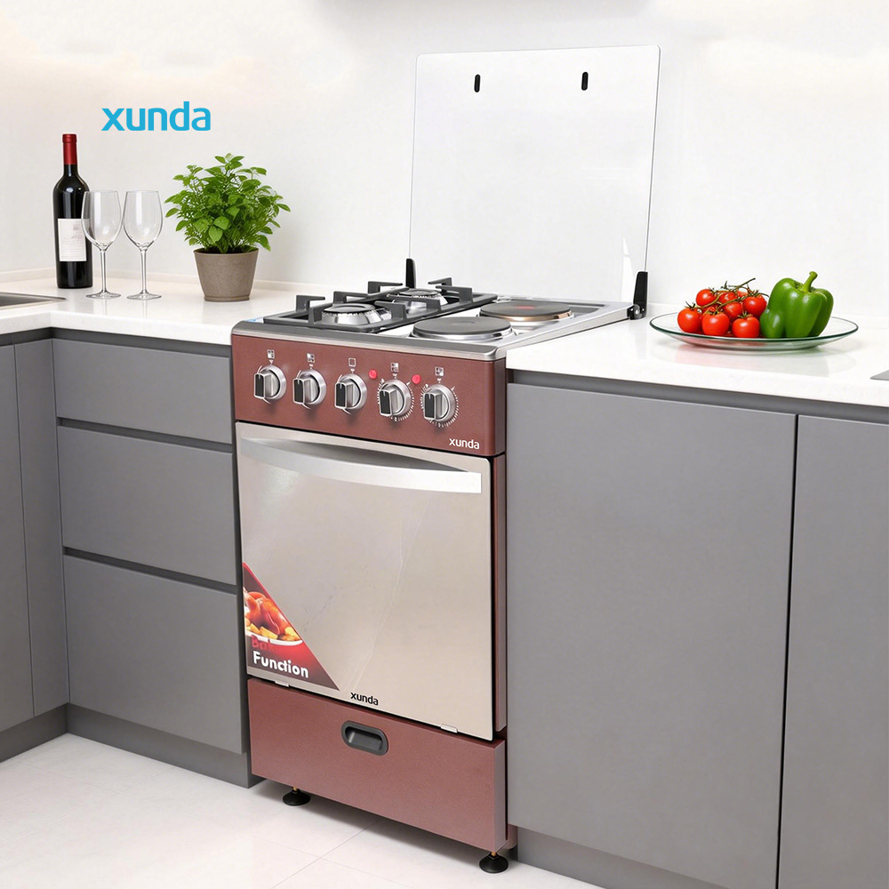 Xunda Favorable Price Gas Electric Stove Burner Electric Integrated Multi-Functional Household Large Oven Cocina a Gas Con Horno