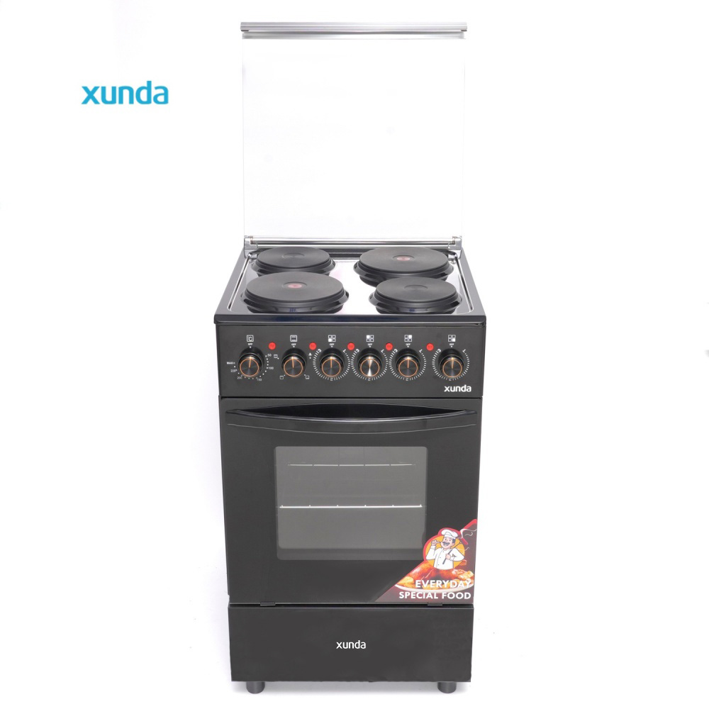 Xunda 4 Hot Plate Stove with Oven Full Electric Stove 4 Burners Kitchen Appliance Electric Stove with Oven and Grill All in One