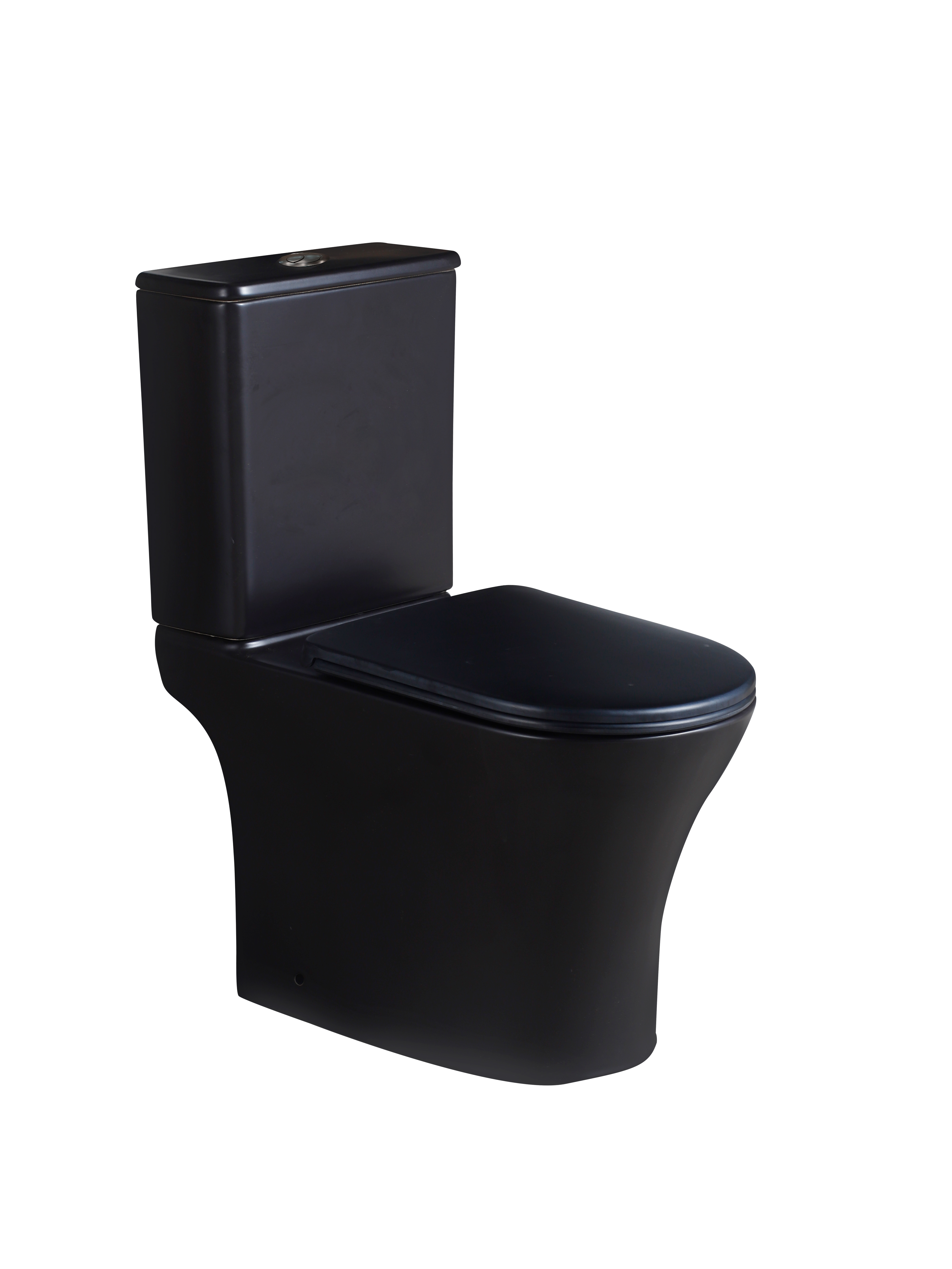 matte black two piece toilet