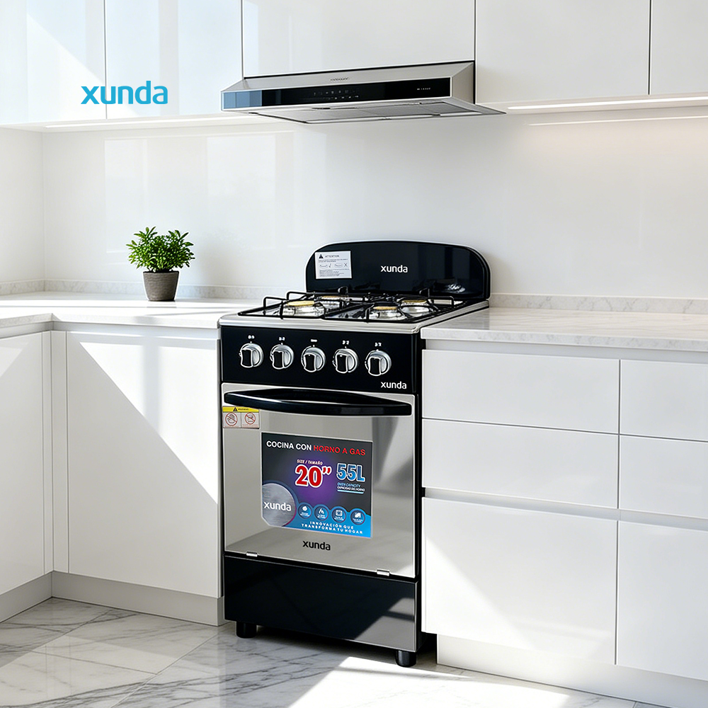 Xunda Competitive Price Four Burner Gas Standing Cooker Stove 4 Burner With Oven