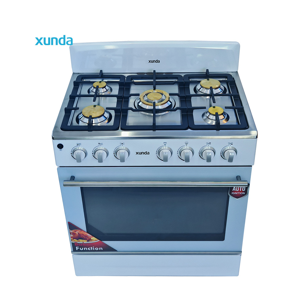 Xunda Customized High-end 30 Inch Freestanding Gas Oven Multifunctional Home Brass burner 5-gas Burners Cooking Stove With Oven