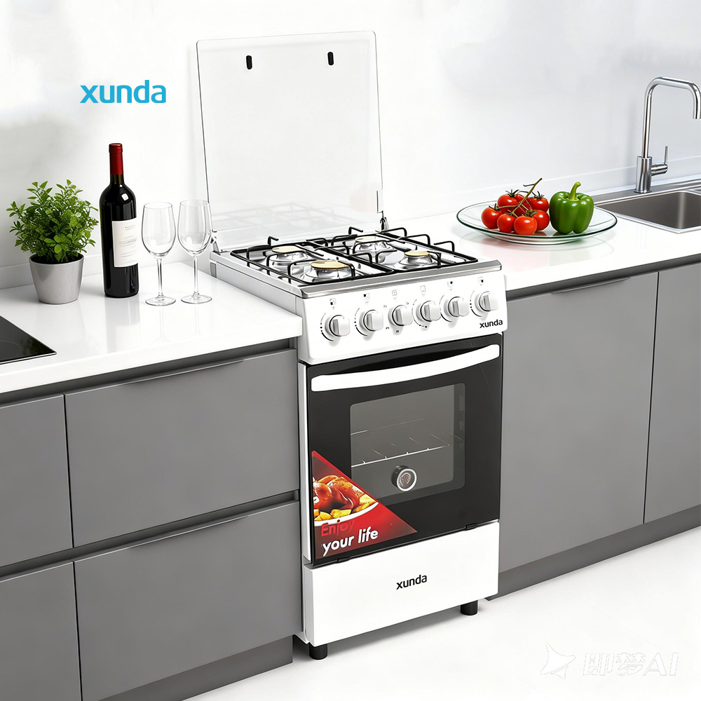 Xunda OEM Professional Factory Smart Free Standing Oven With 4 Burners Estufas De Gas Con Horno Gas Cooker Gas Range With Oven
