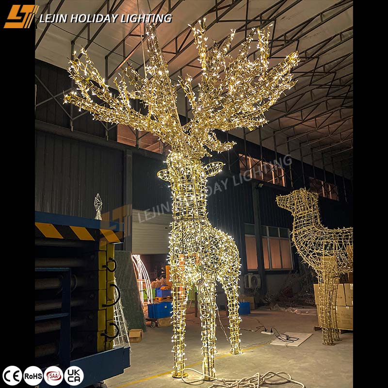 LEJIN HOLIDAY LIGHTING Customization Outdoor Waterproof Deer Decoration Motif Light