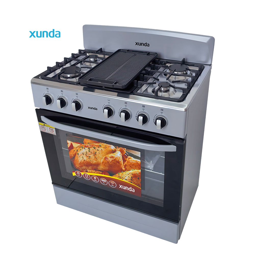 Xunda Kitchen Appliance Freestanding Gas Stove Combo 5 6 Head Price Modern Novel Design 6 burner 30 Inch Range Built in Gas Oven